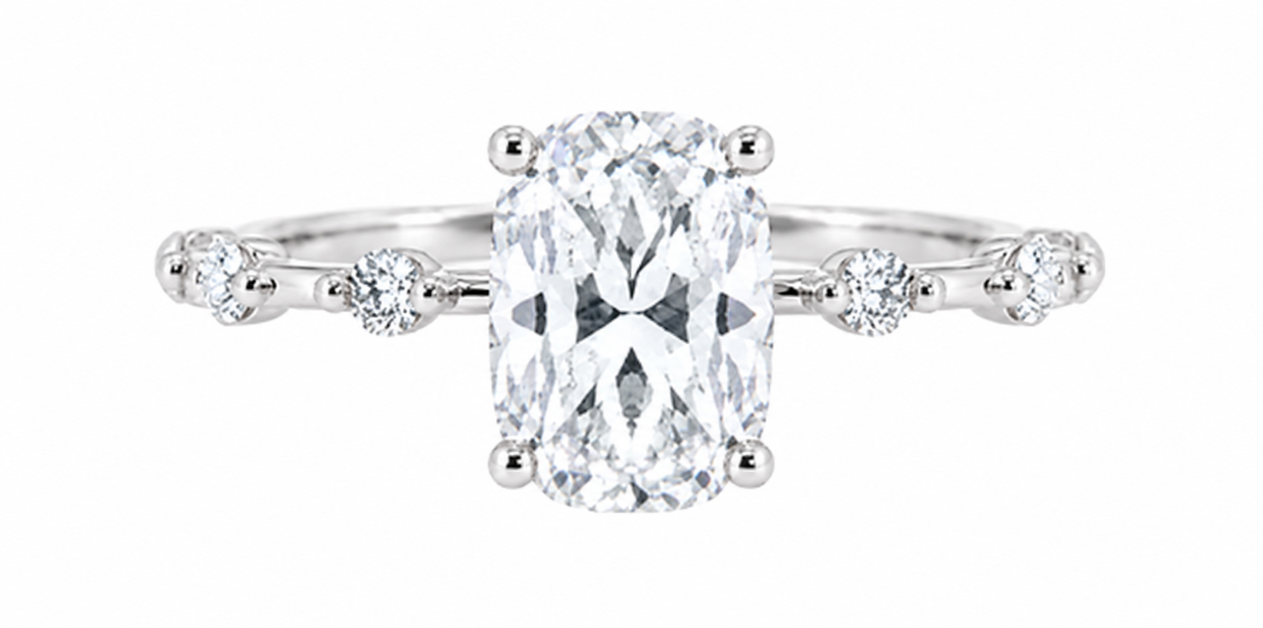 infinite ring - white gold - front view