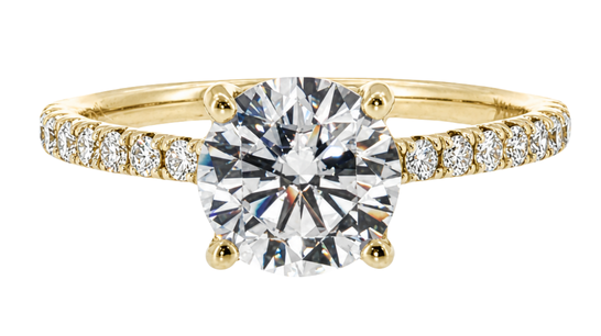 Everly ring - yellow gold - Front View