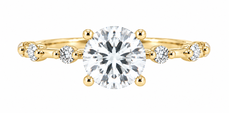 infinite ring - yellow gold - front view 