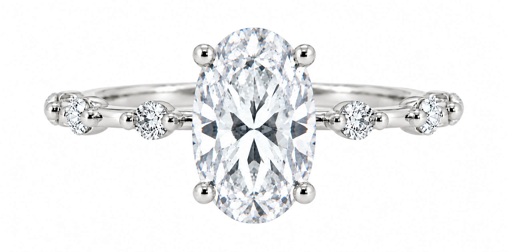 infinite ring - white gold - front view