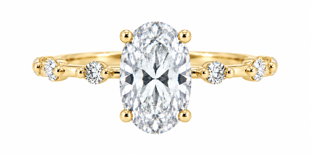 infinite ring - yellow gold - front view 