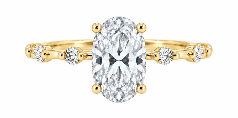 infinite ring - yellow gold - front view 