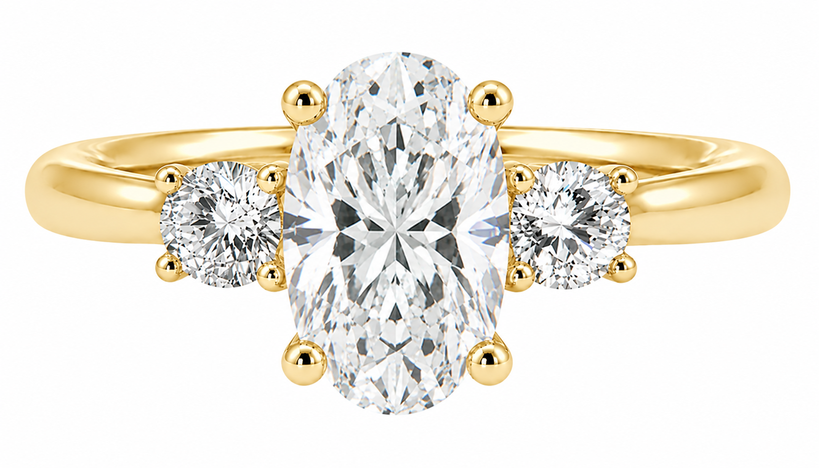 Juliet Ring - Yellow gold - front view