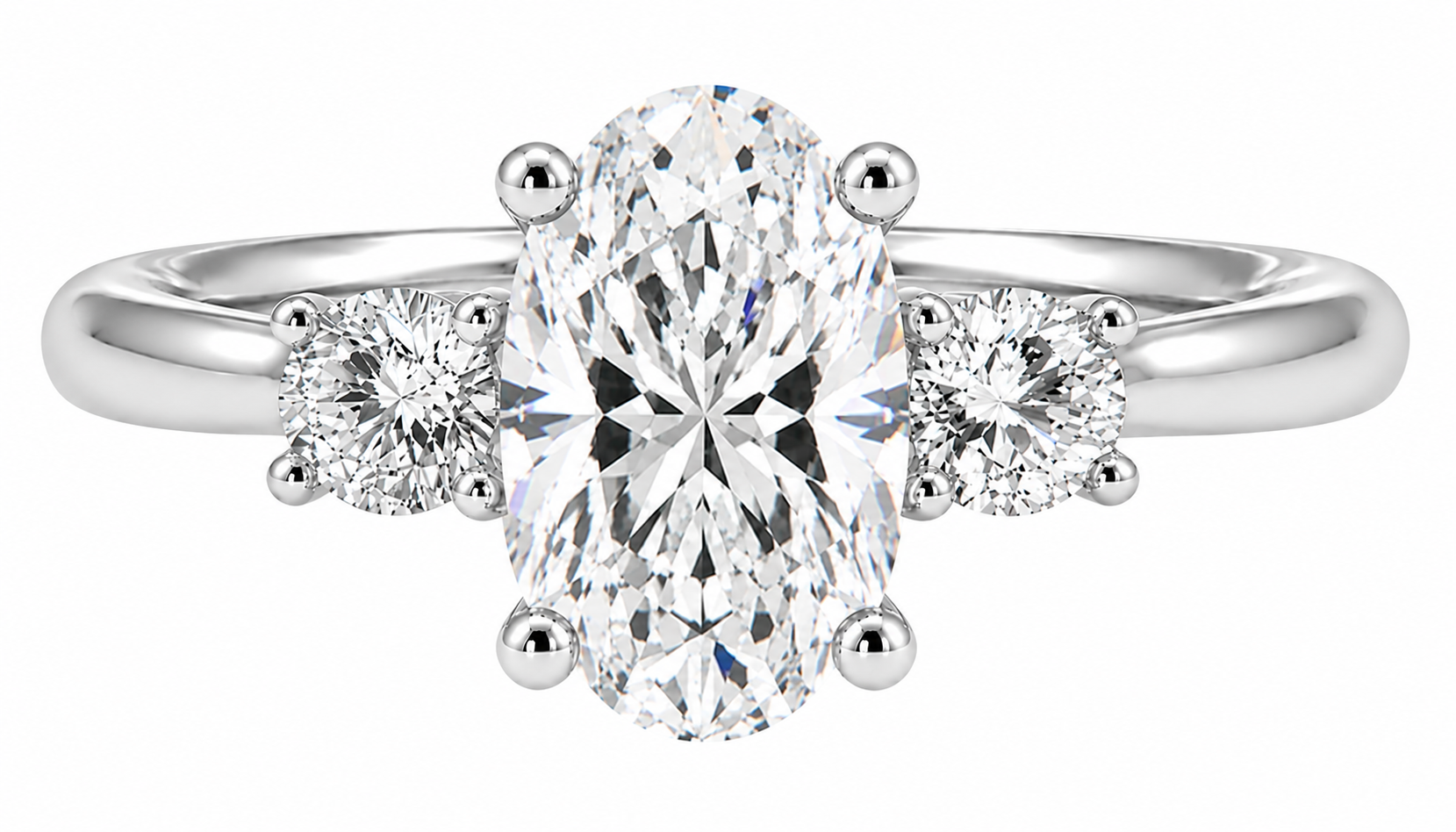 Juliet ring - white gold - front view