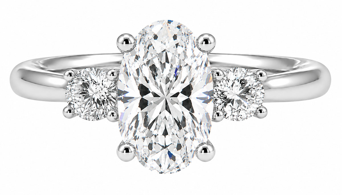 Juliet ring - white gold - front view