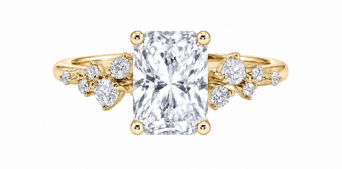 symphony ring - yellow gold - front view