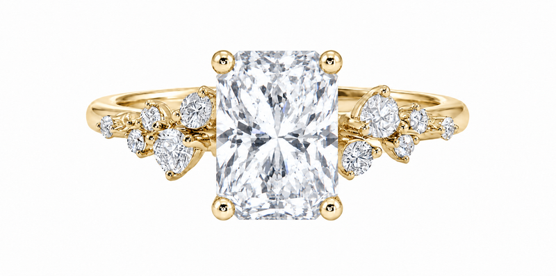 symphony ring - yellow gold - front view