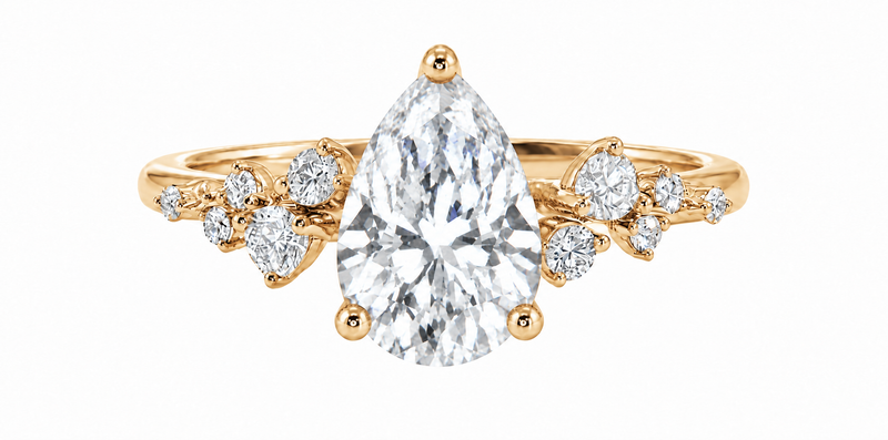 symphony ring - yellow gold - front view