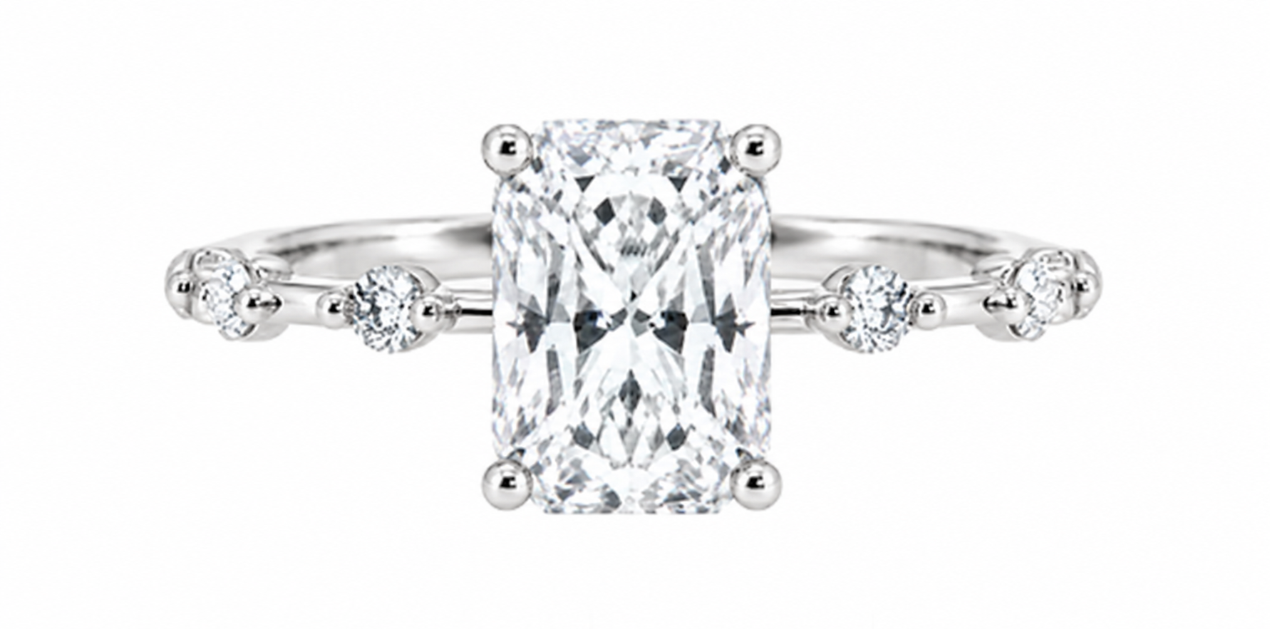 infinite ring - white gold - front view