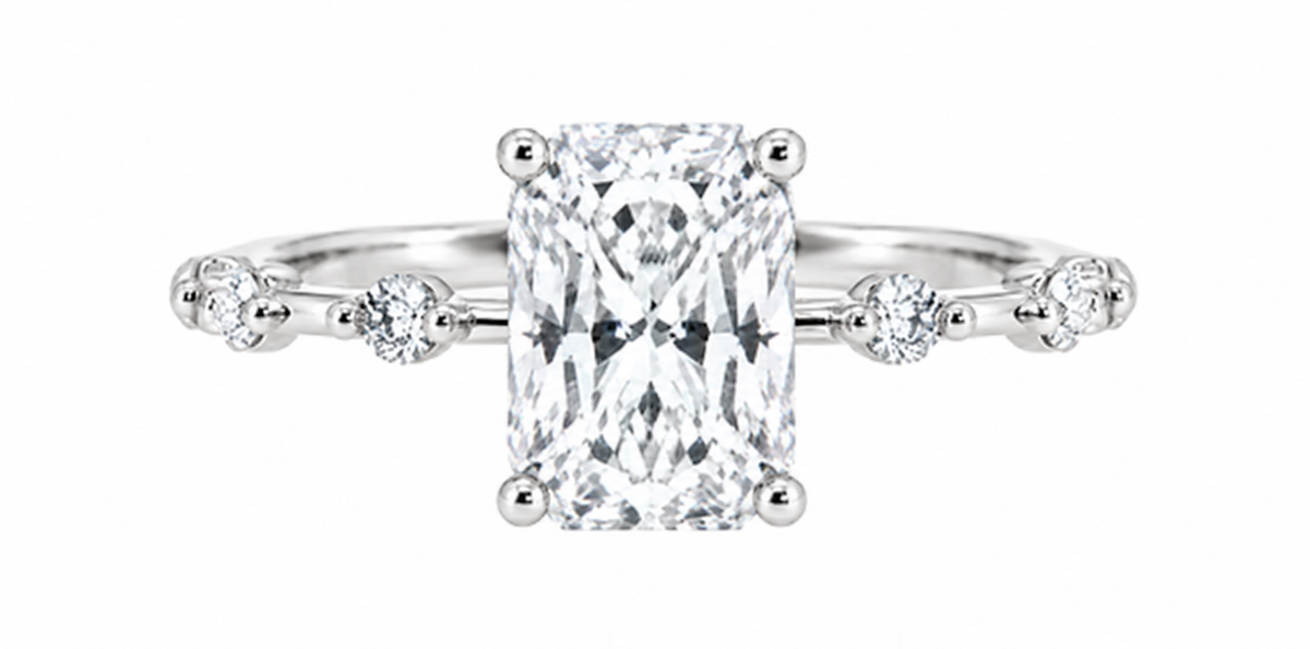 infinite ring - white gold - front view