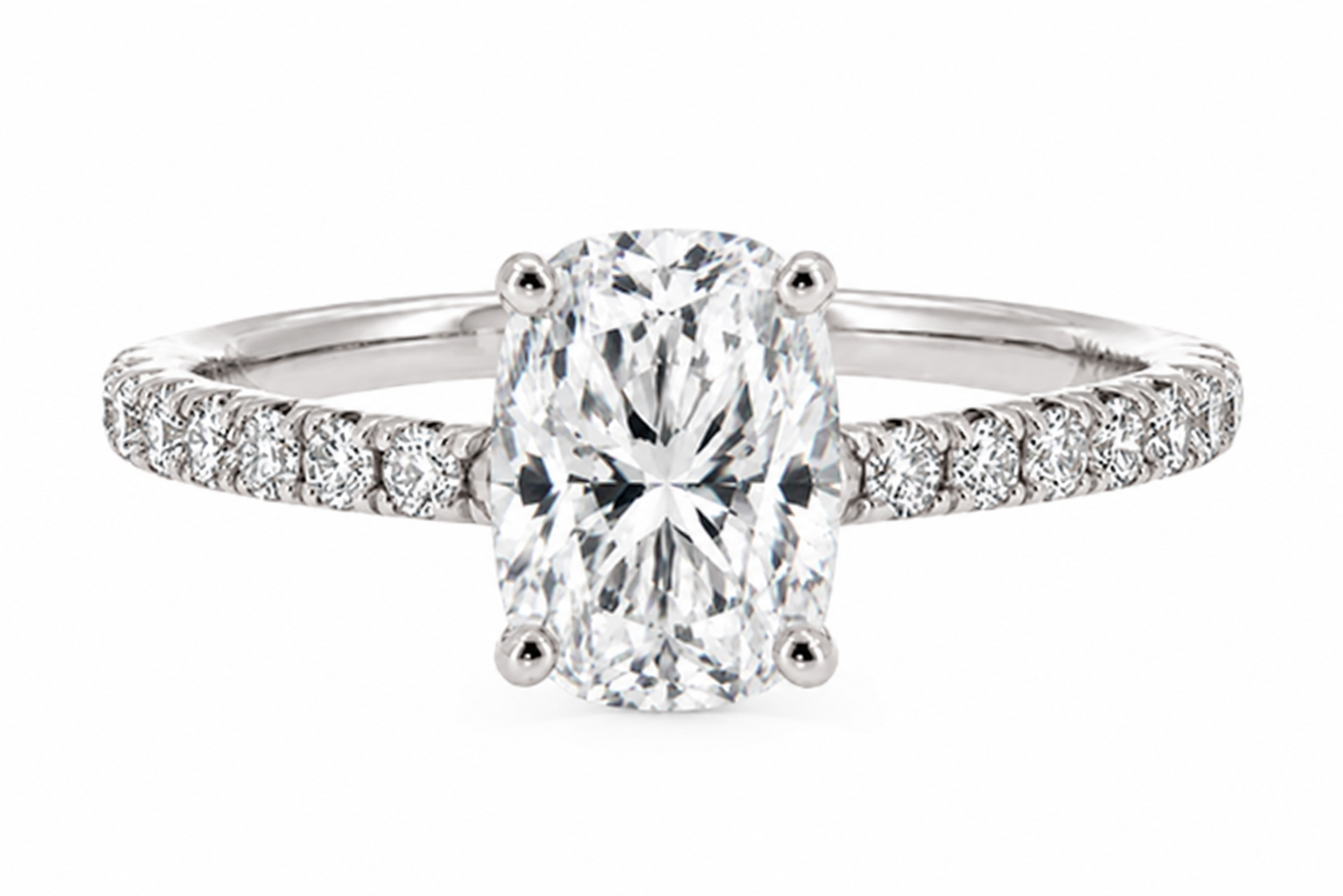 everly ring - white gold - front view