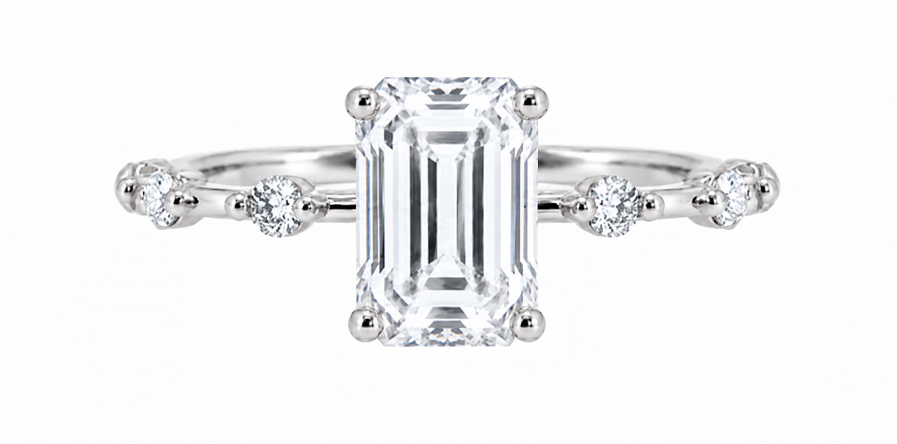 infinite ring - white gold - front view
