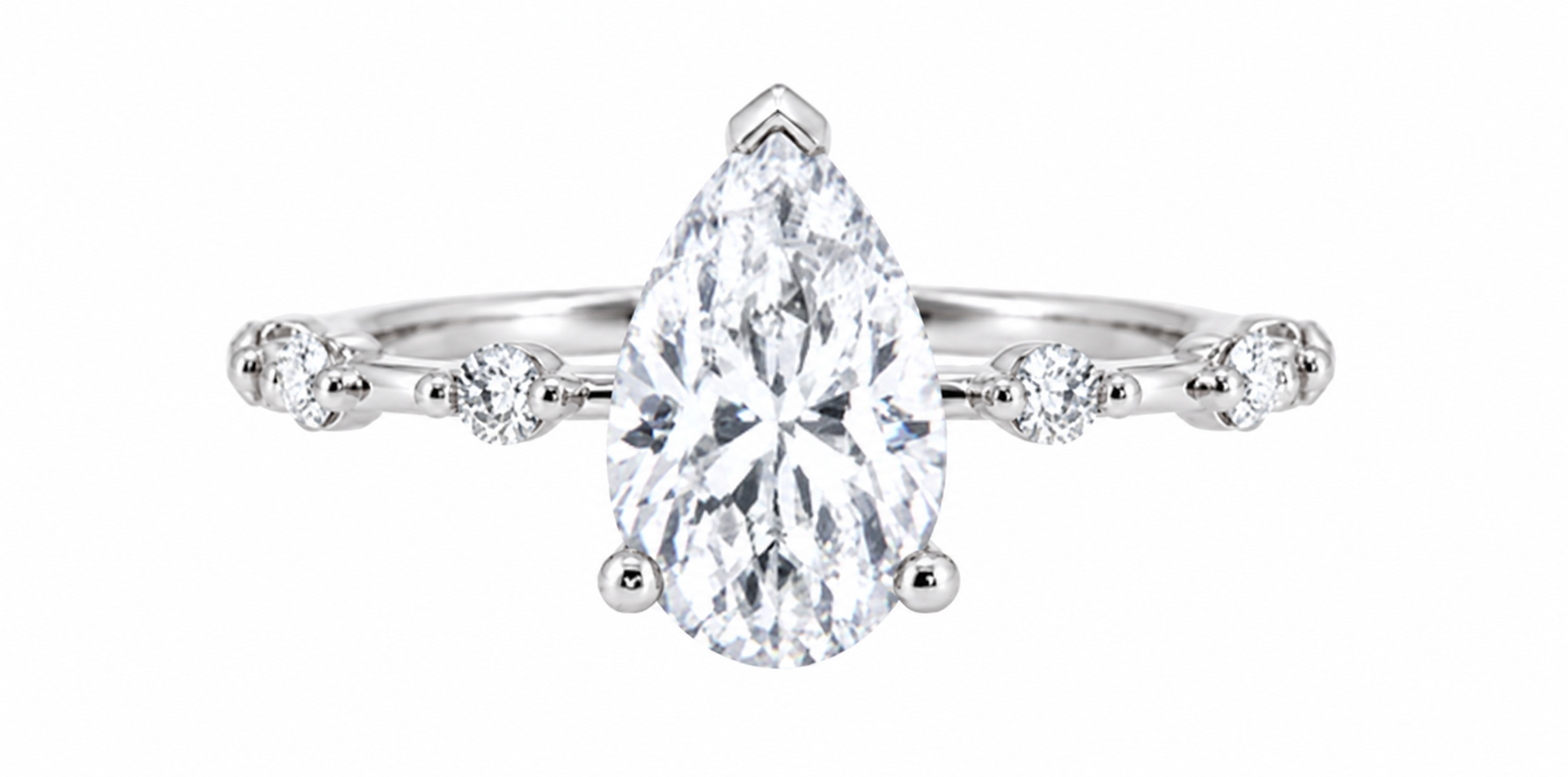 infinite ring - white gold- front view