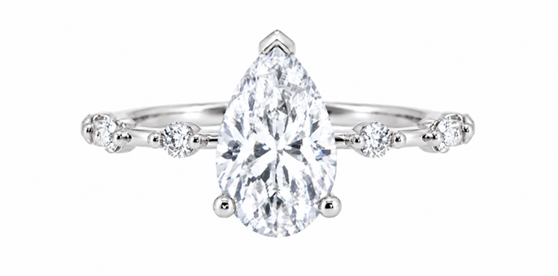 infinite ring - white gold- front view