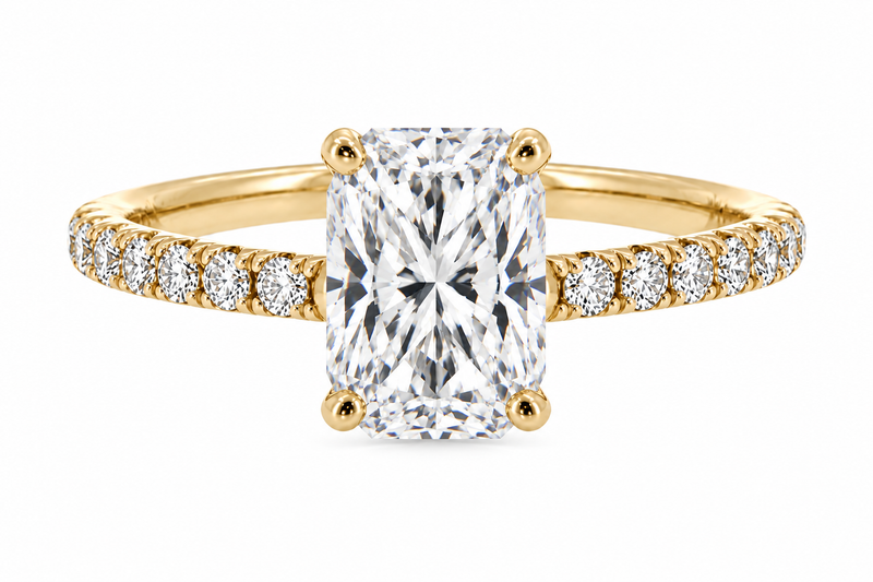 Everly ring - yellow gold - front view