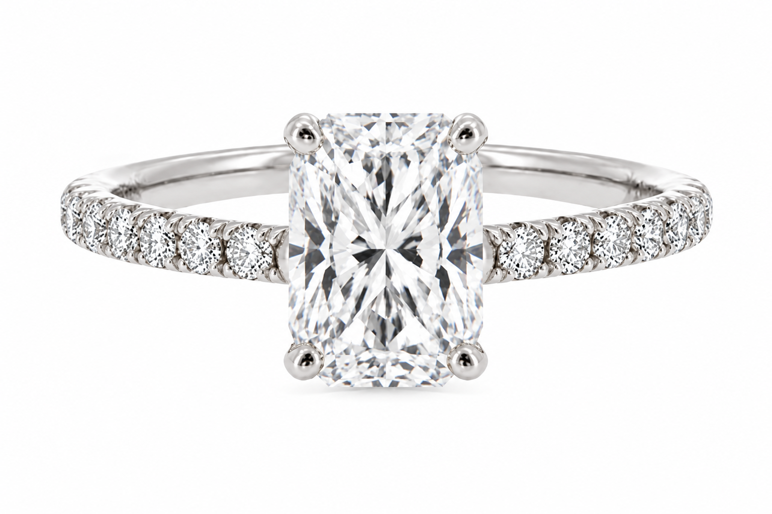 everly ring - white gold - front view