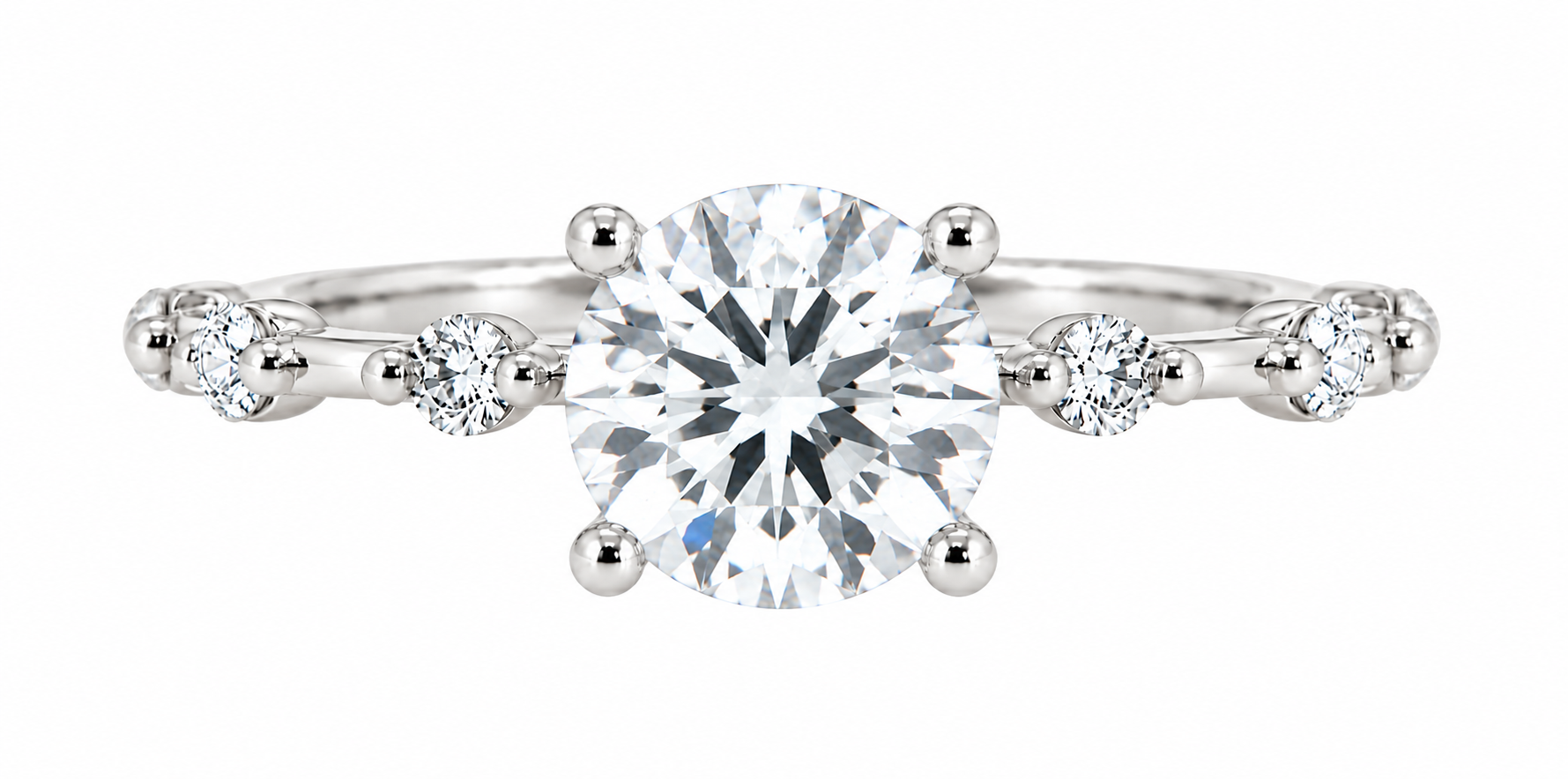 infinite ring - white gold - front view
