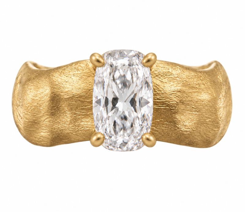 Katelyn Ring - yellow gold - front view