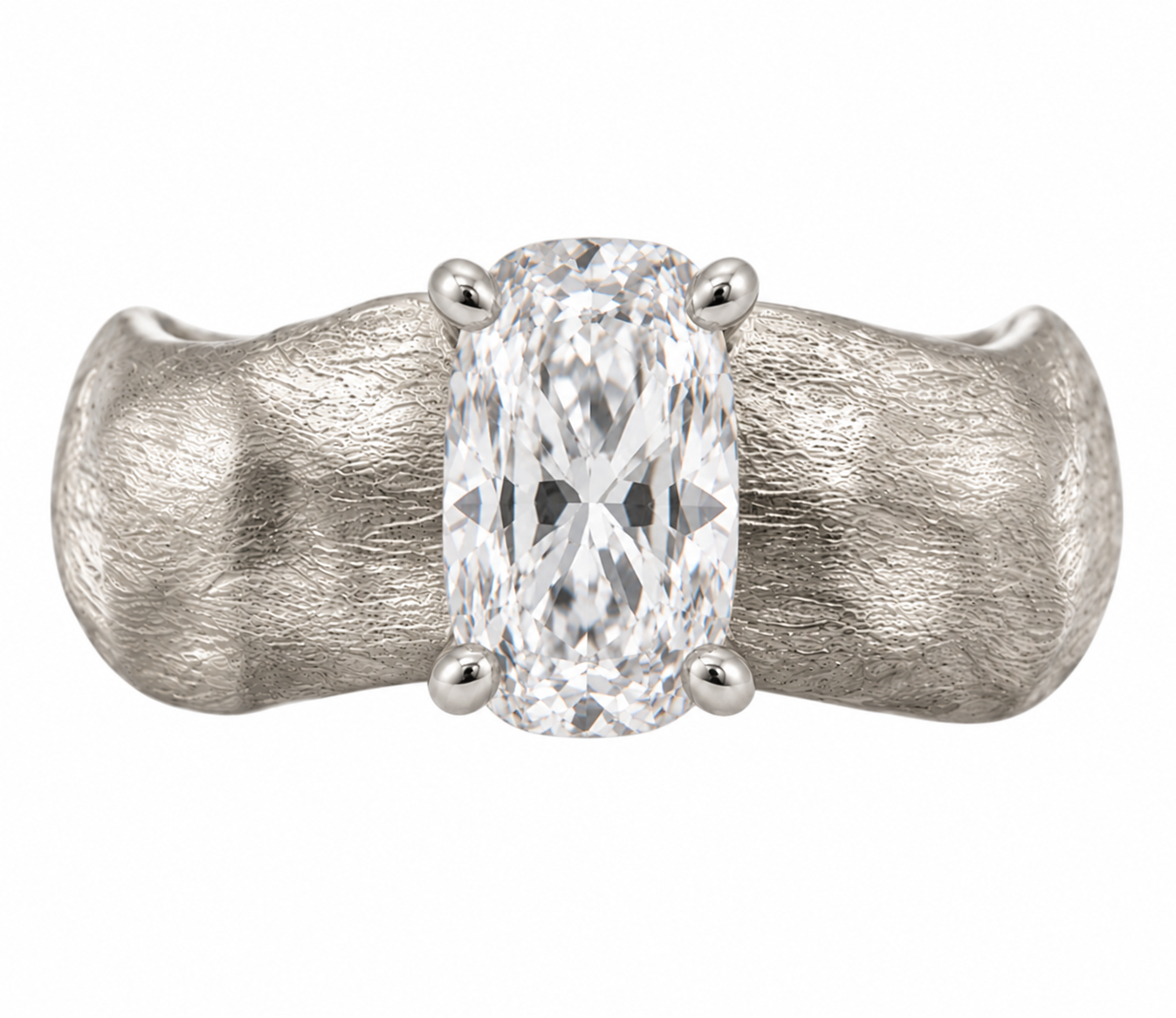 Katelyn Ring oval - White gold - Front view