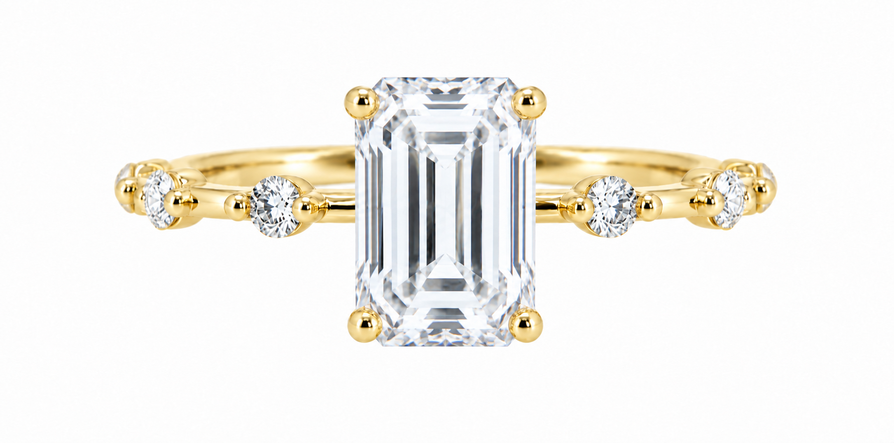 infinite ring - yellow gold - front view