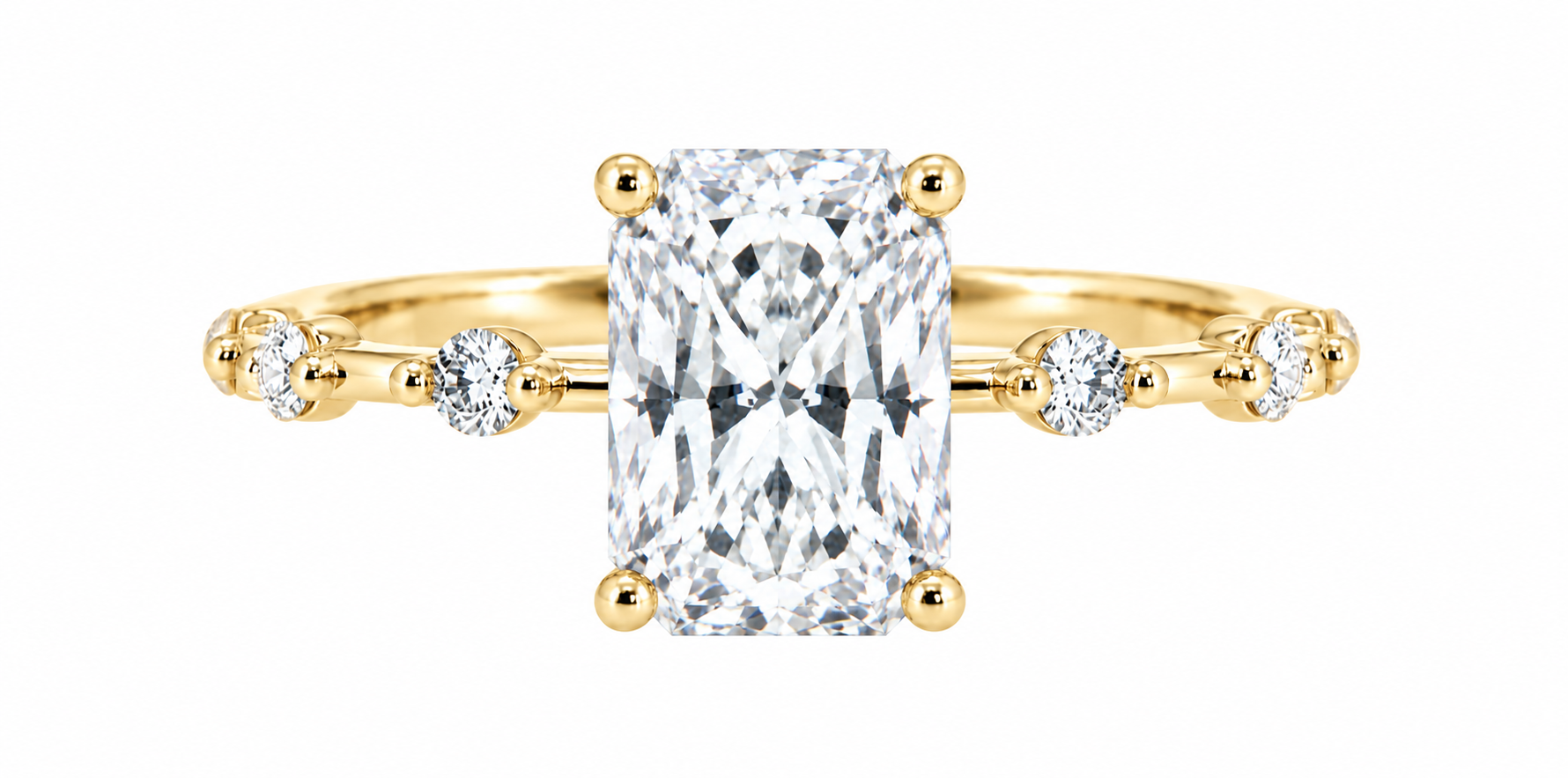 infinite ring - yellow gold - front view 