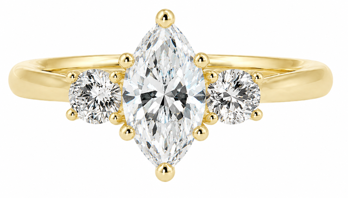 Juliet ring - yellow gold - front view