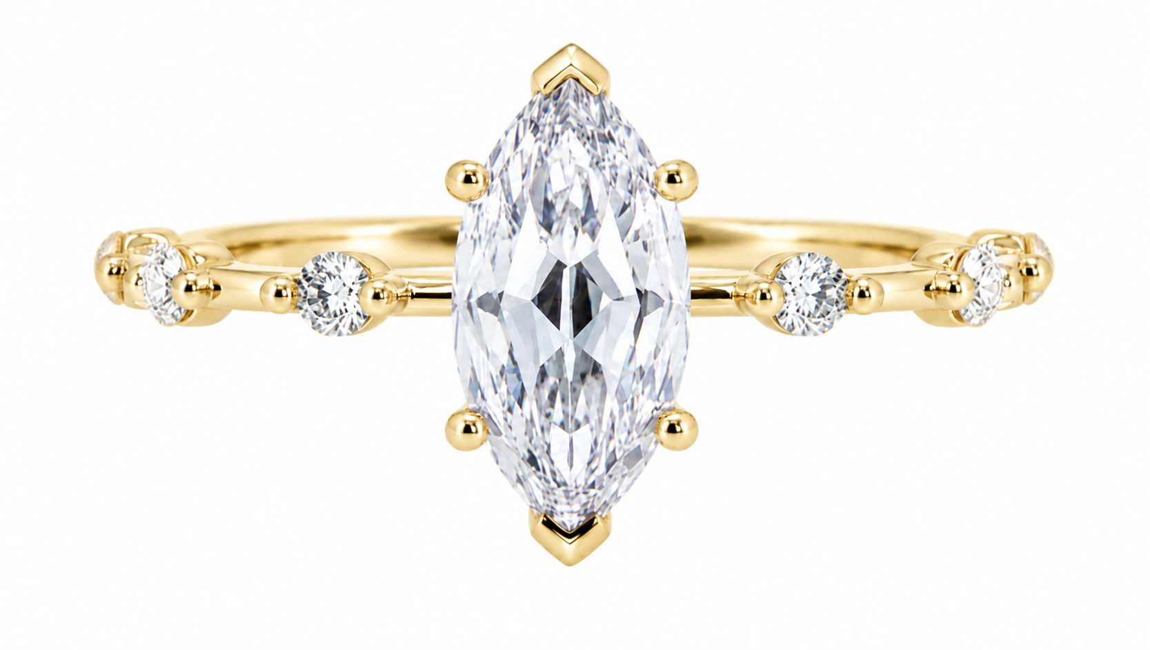 Infinite ring - yellow gold - front view