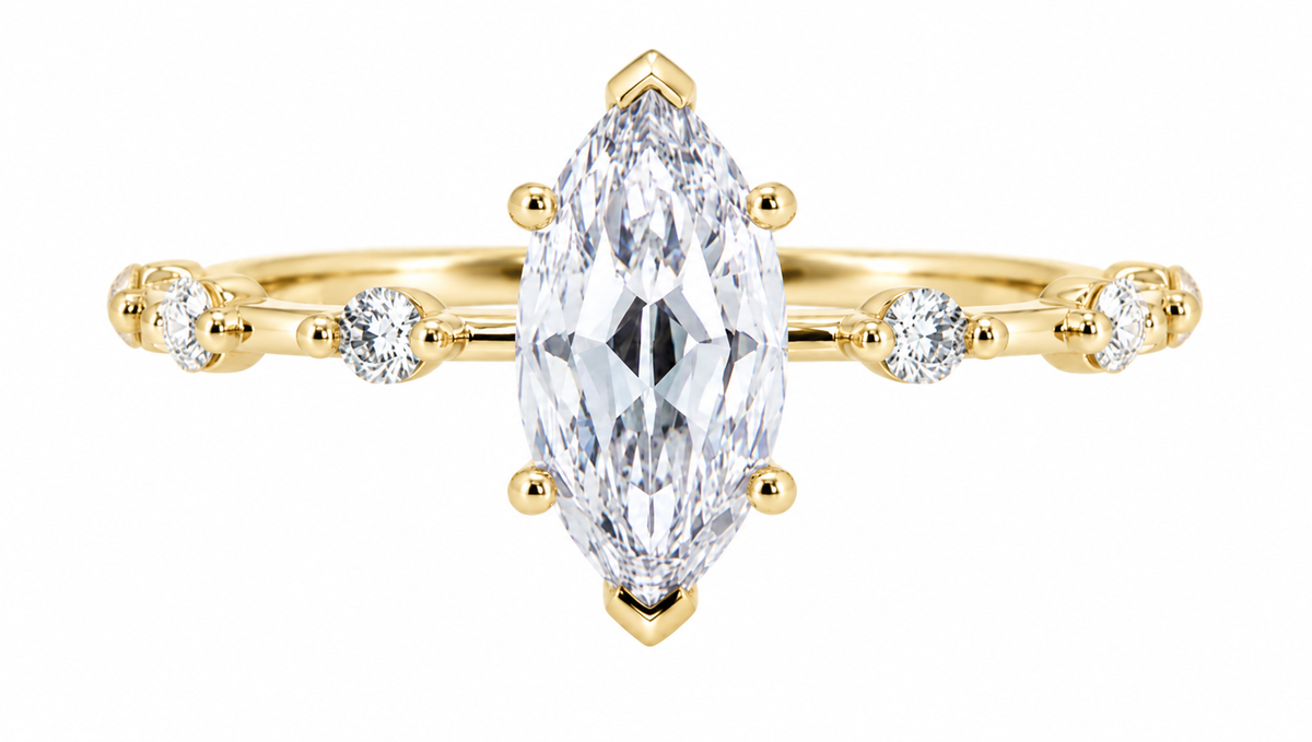 Infinite ring - yellow gold - front view