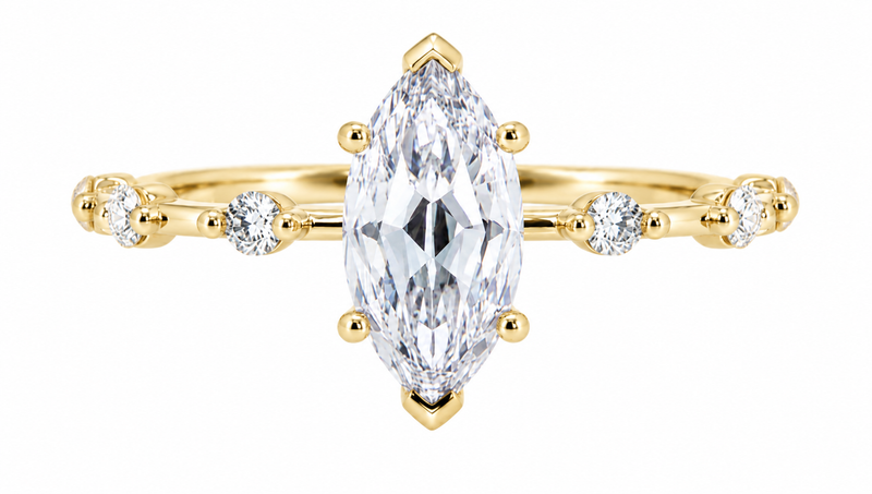 Infinite ring - yellow gold - front view